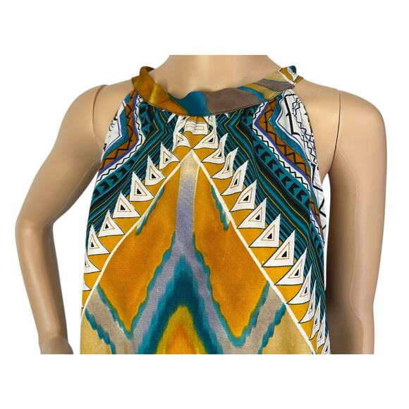 2/$15 Ashley Stewart Scarf Hem Halter Top Boho Southwestern 3X Plus Size 22/24 - Picture 7 of 11